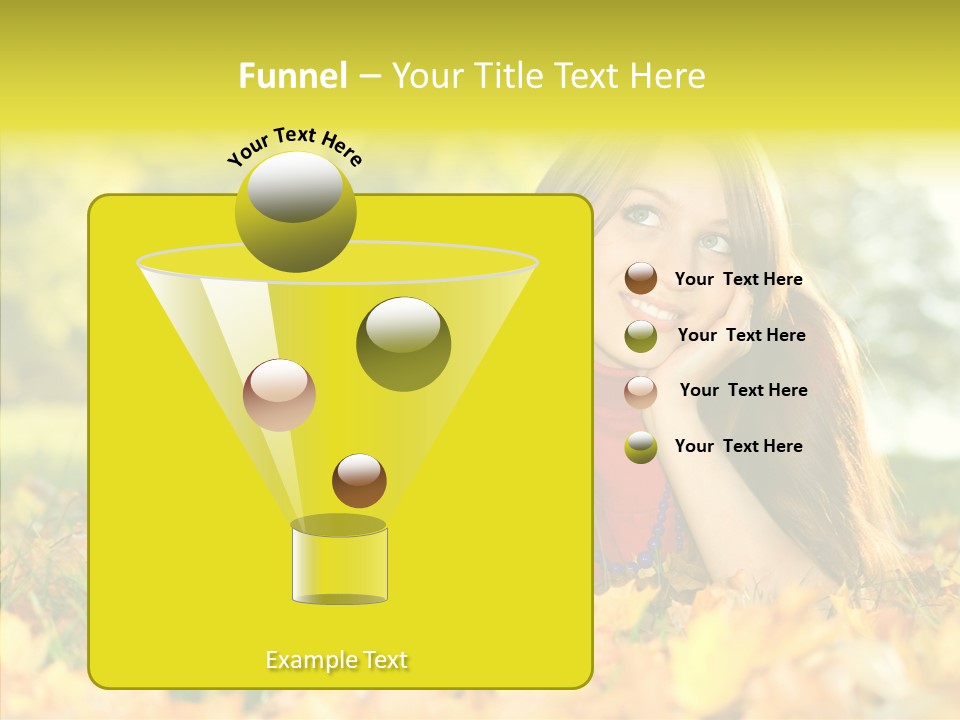 Girl Sitting Trees PowerPoint Template