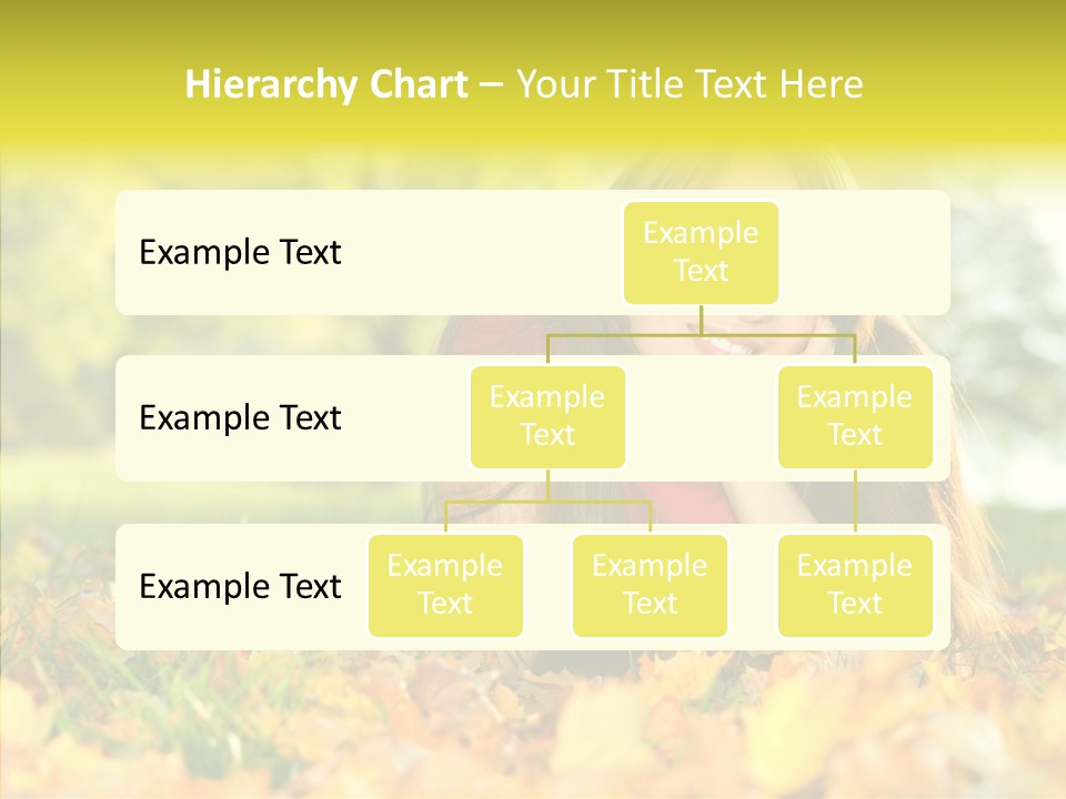 Girl Sitting Trees PowerPoint Template