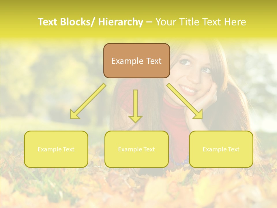 Girl Sitting Trees PowerPoint Template