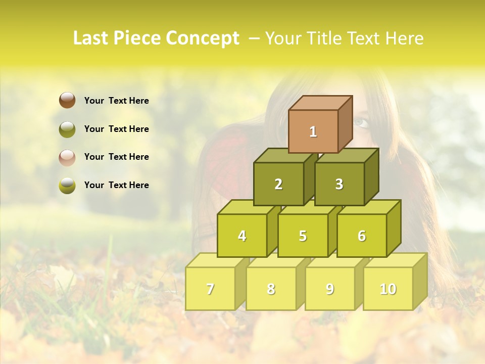 Girl Sitting Trees PowerPoint Template