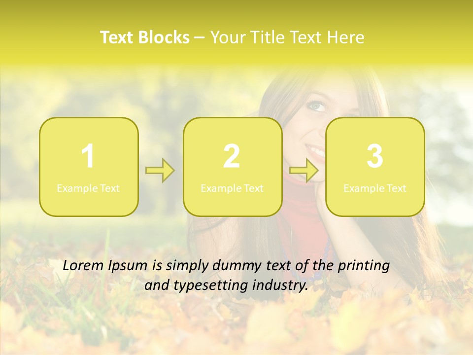 Girl Sitting Trees PowerPoint Template