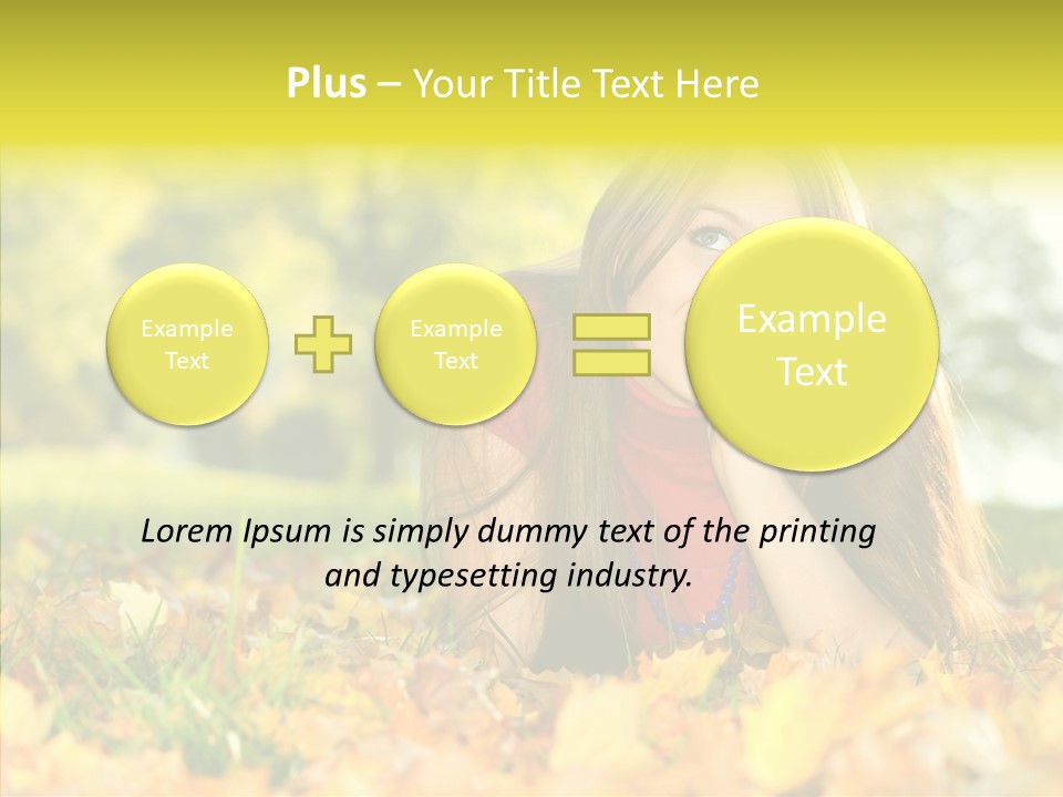 Girl Sitting Trees PowerPoint Template