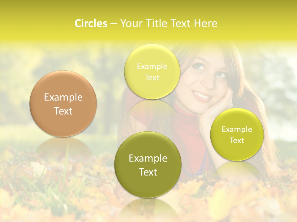 Girl Sitting Trees PowerPoint Template