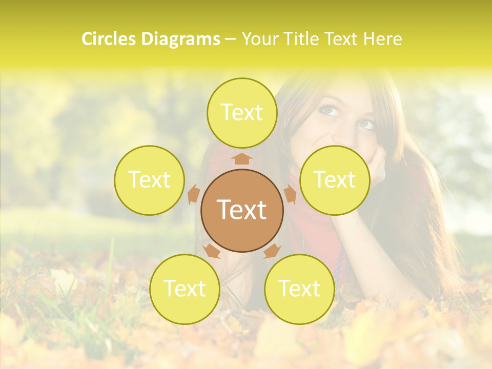 Girl Sitting Trees PowerPoint Template