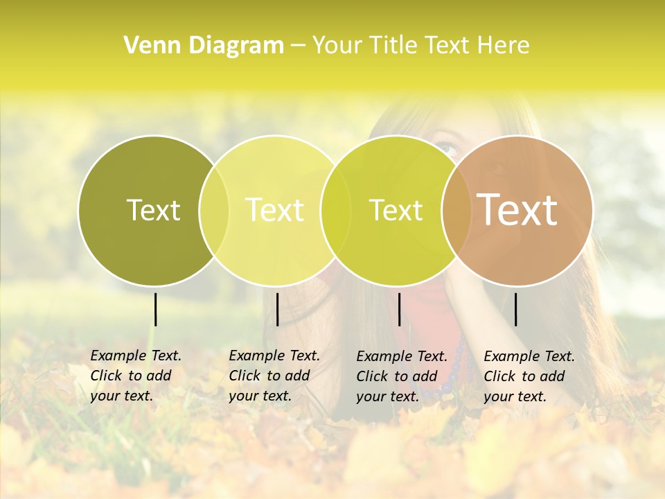 Girl Sitting Trees PowerPoint Template