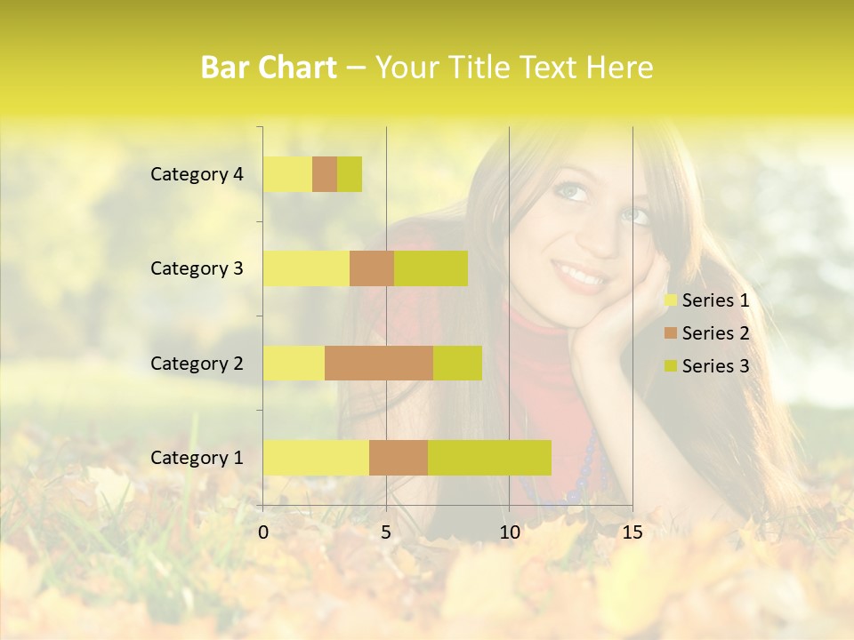 Girl Sitting Trees PowerPoint Template