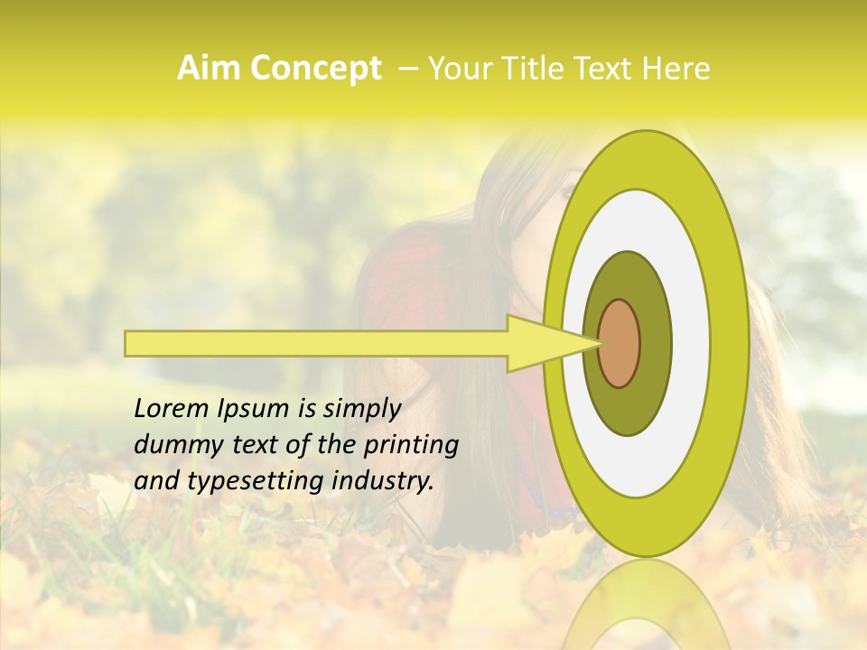 Girl Sitting Trees PowerPoint Template