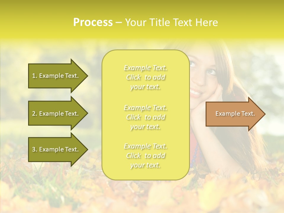Girl Sitting Trees PowerPoint Template