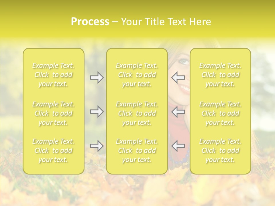 Girl Sitting Trees PowerPoint Template