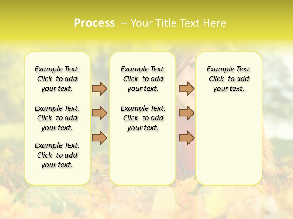 Girl Sitting Trees PowerPoint Template