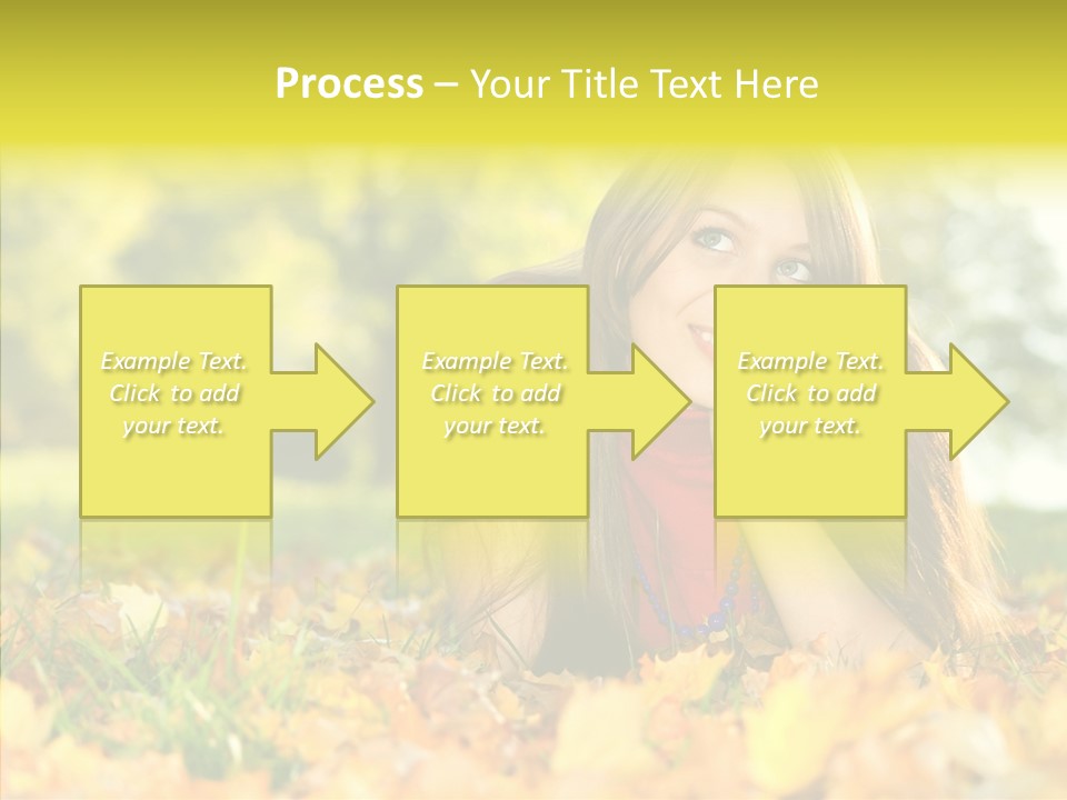 Girl Sitting Trees PowerPoint Template