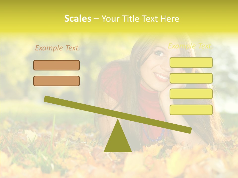 Girl Sitting Trees PowerPoint Template