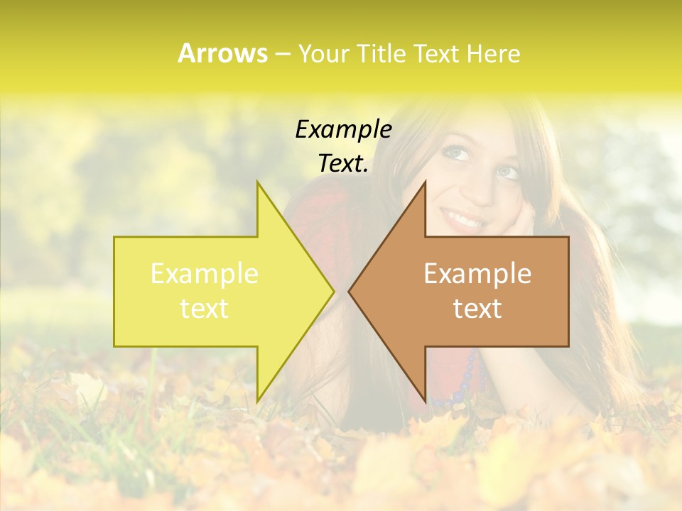 Girl Sitting Trees PowerPoint Template