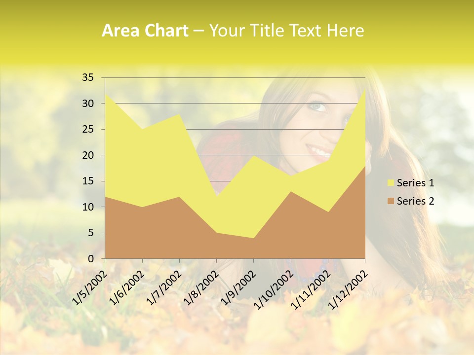 Girl Sitting Trees PowerPoint Template