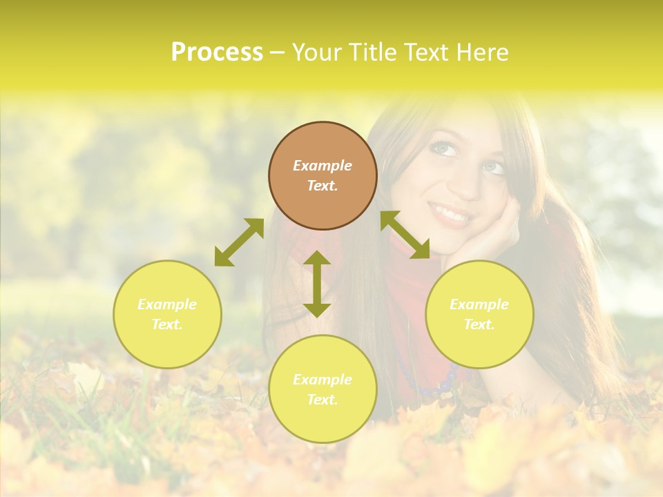 Girl Sitting Trees PowerPoint Template