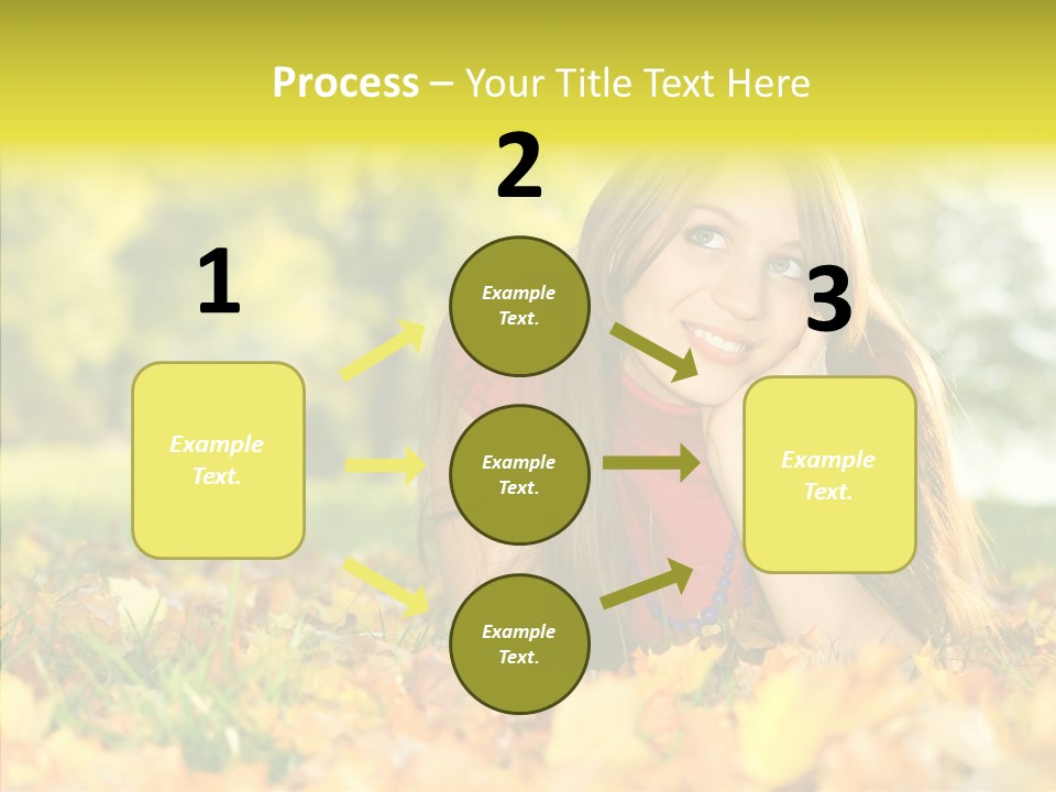 Girl Sitting Trees PowerPoint Template