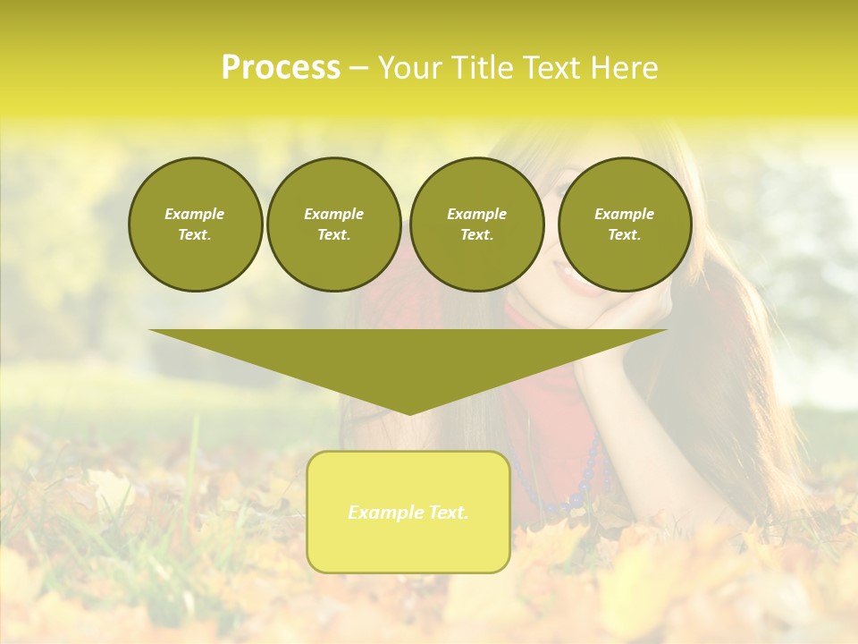 Girl Sitting Trees PowerPoint Template
