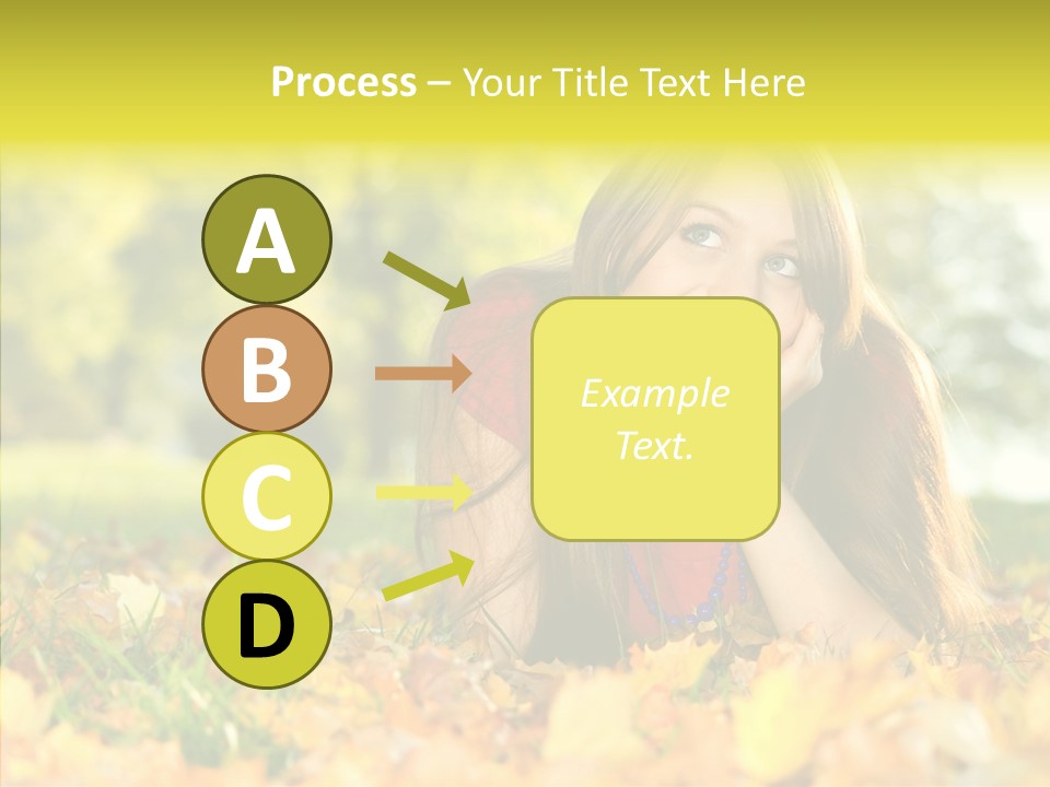 Girl Sitting Trees PowerPoint Template
