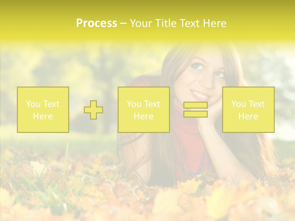 Girl Sitting Trees PowerPoint Template