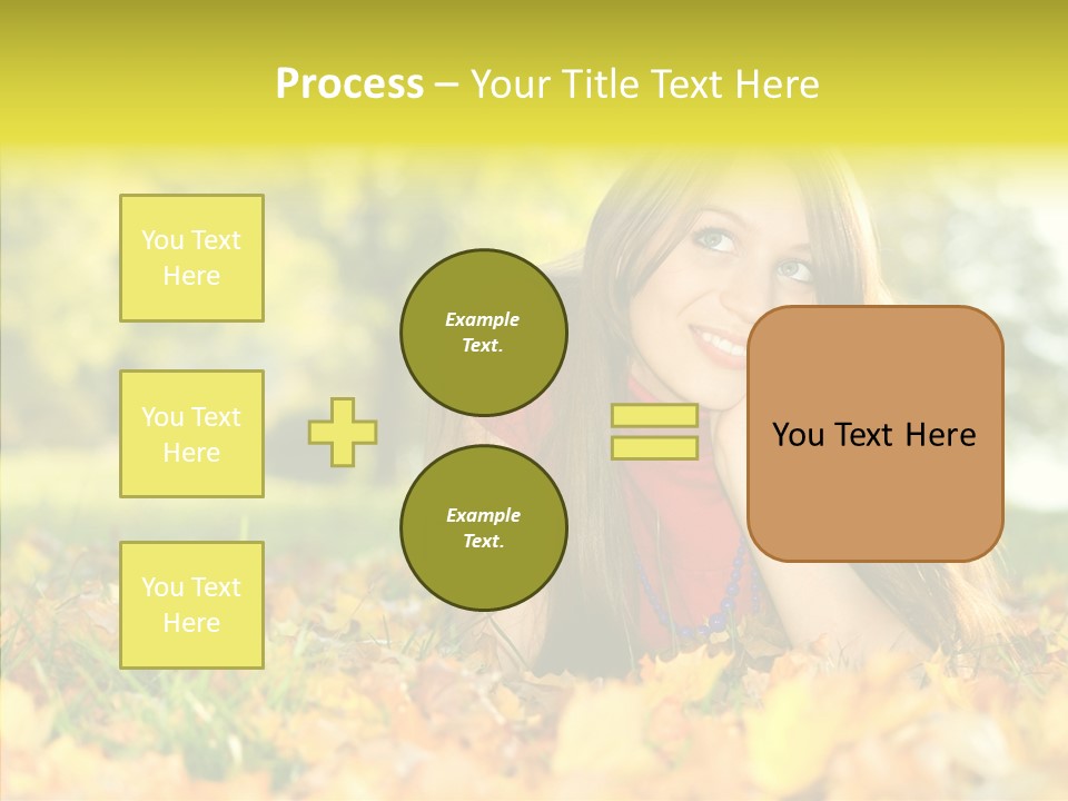 Girl Sitting Trees PowerPoint Template