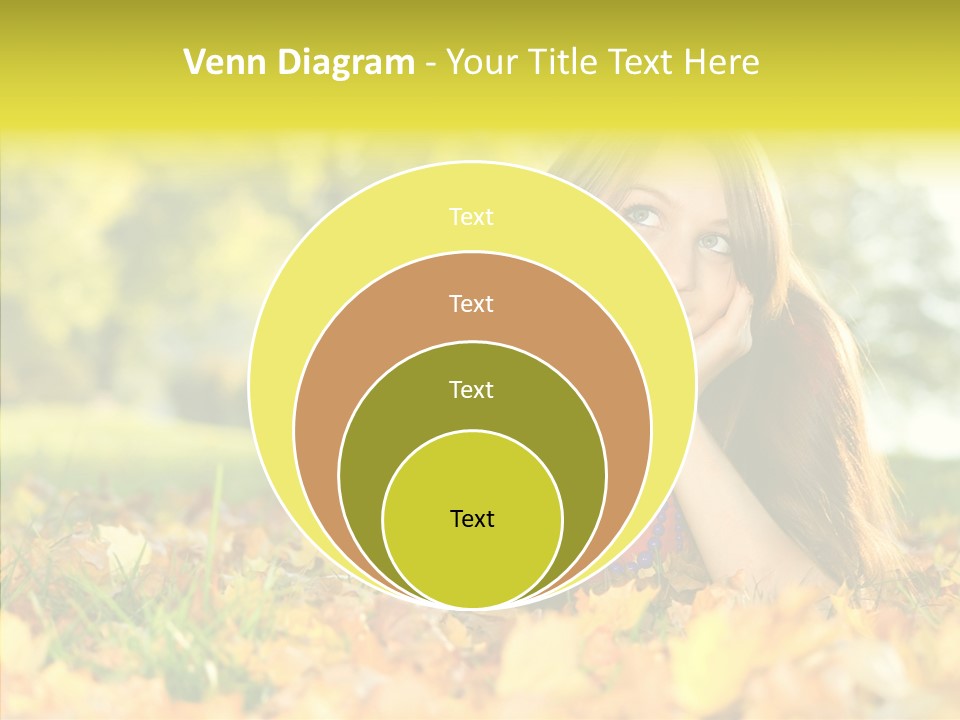 Girl Sitting Trees PowerPoint Template