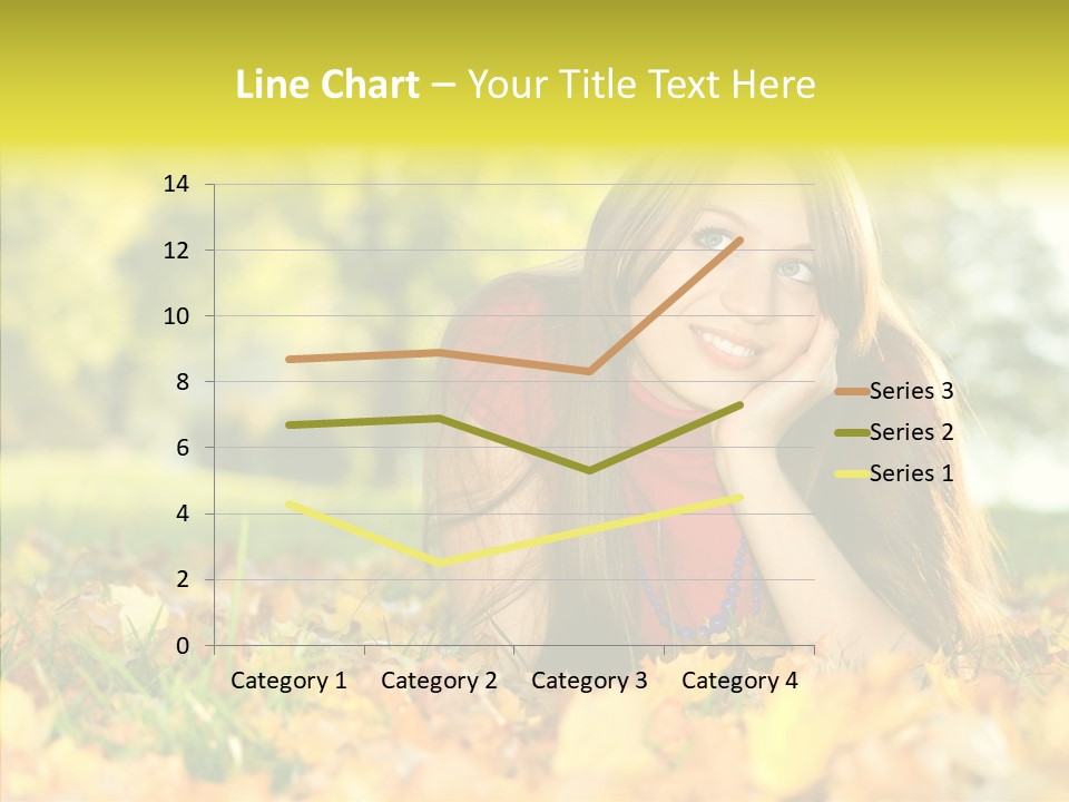 Girl Sitting Trees PowerPoint Template