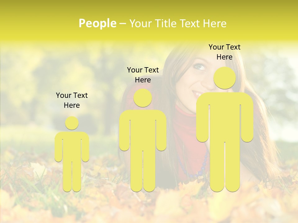 Girl Sitting Trees PowerPoint Template