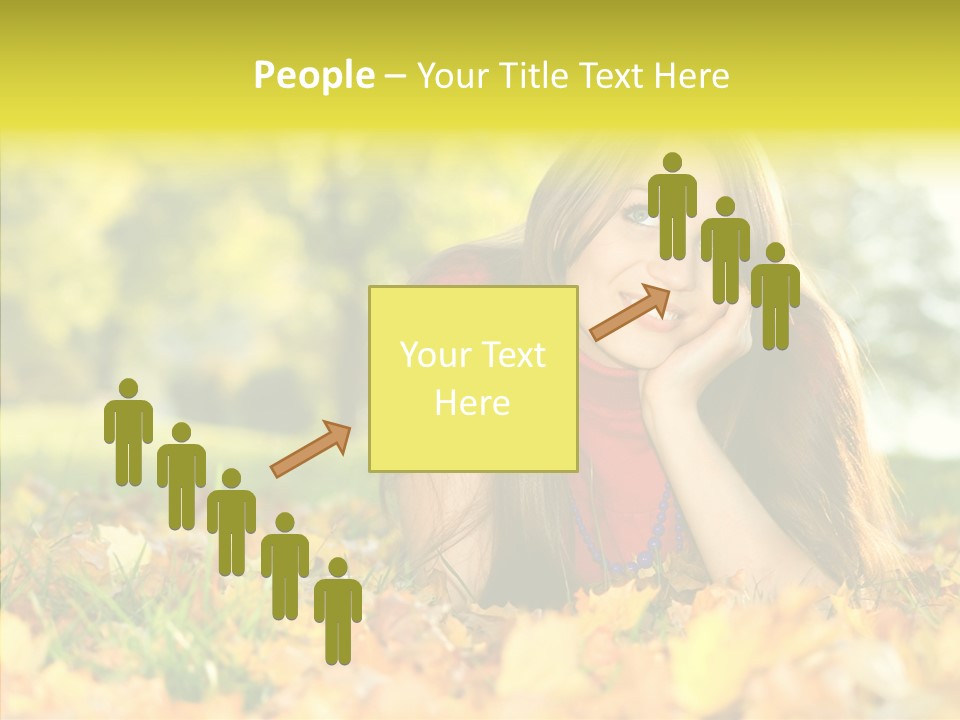 Girl Sitting Trees PowerPoint Template