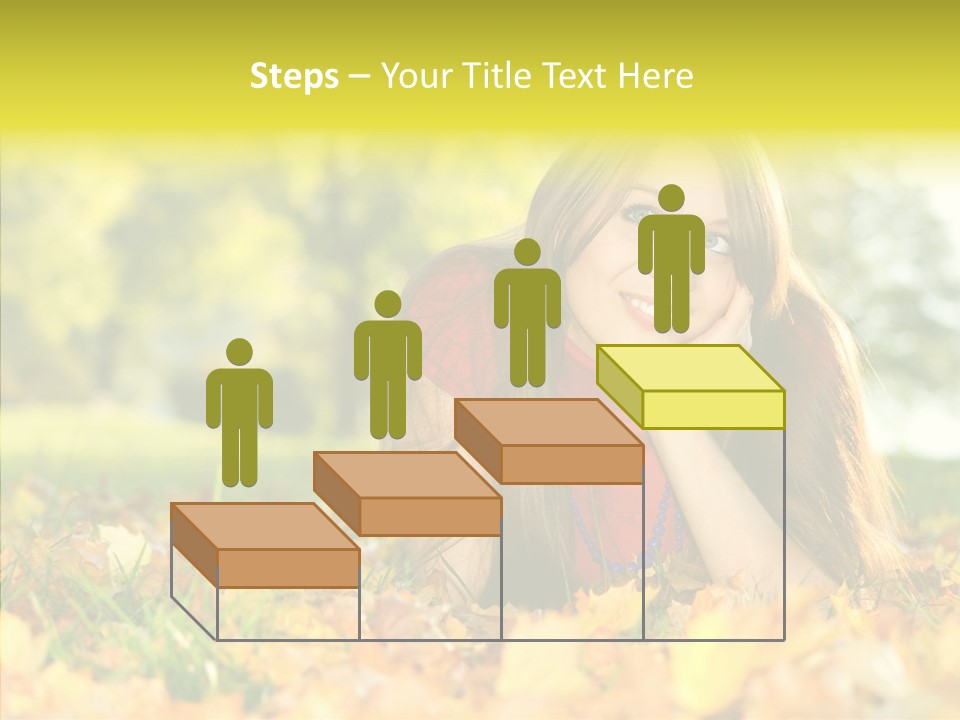 Girl Sitting Trees PowerPoint Template