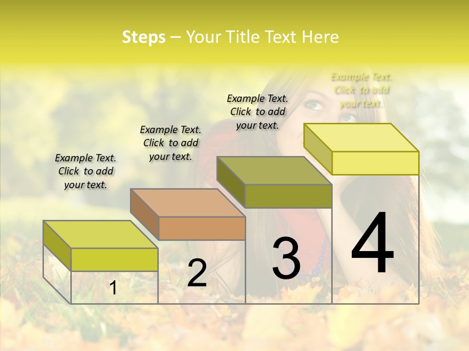 Girl Sitting Trees PowerPoint Template