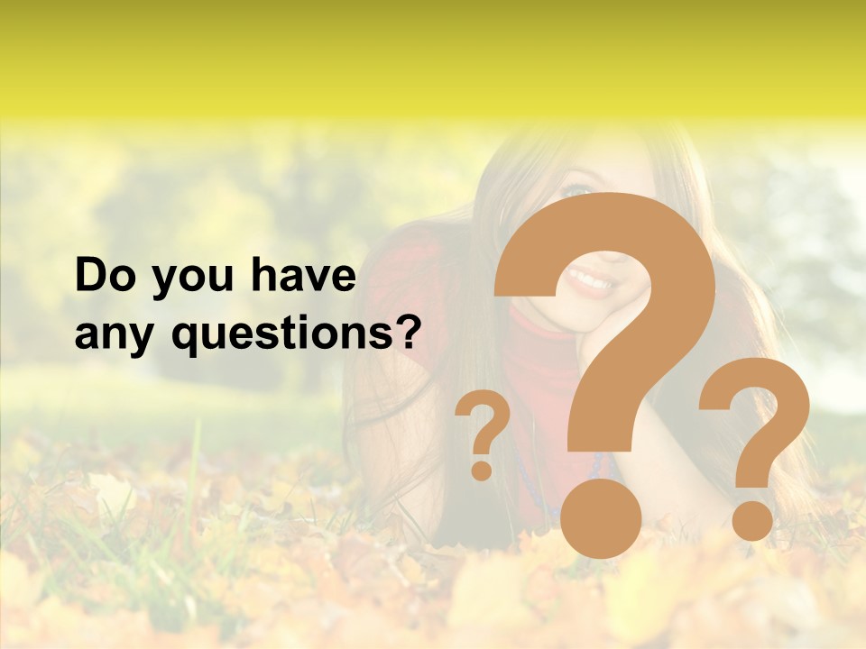 Girl Sitting Trees PowerPoint Template