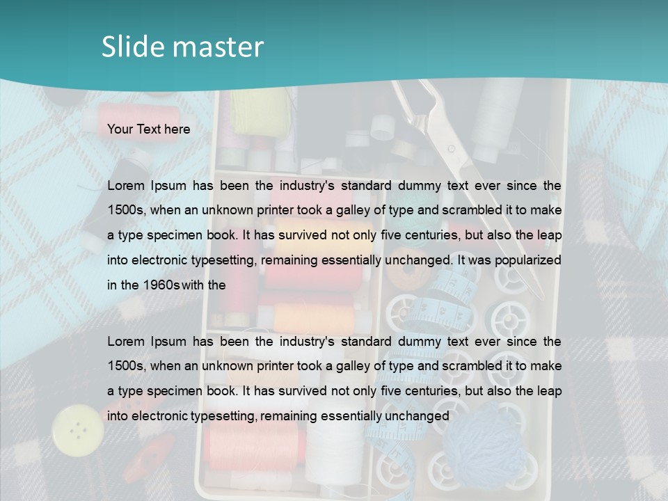 Needlework Check Plaid PowerPoint Template