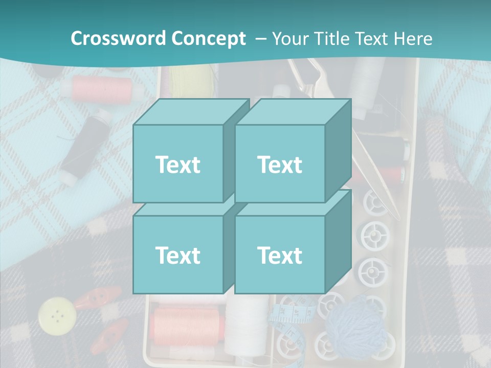 Needlework Check Plaid PowerPoint Template