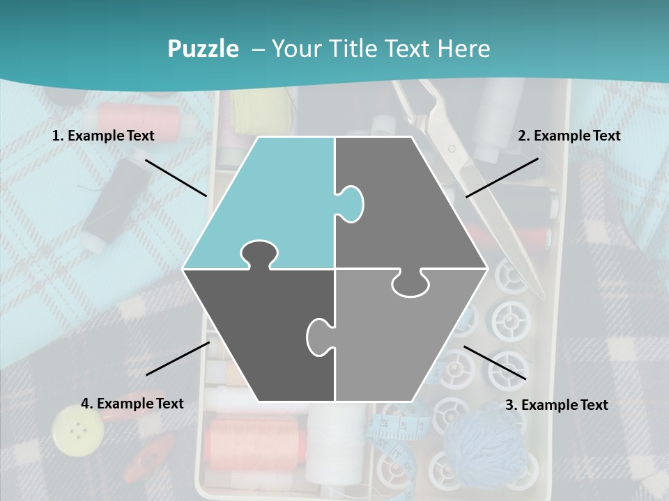 Needlework Check Plaid PowerPoint Template