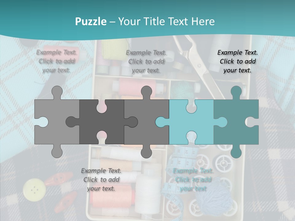 Needlework Check Plaid PowerPoint Template