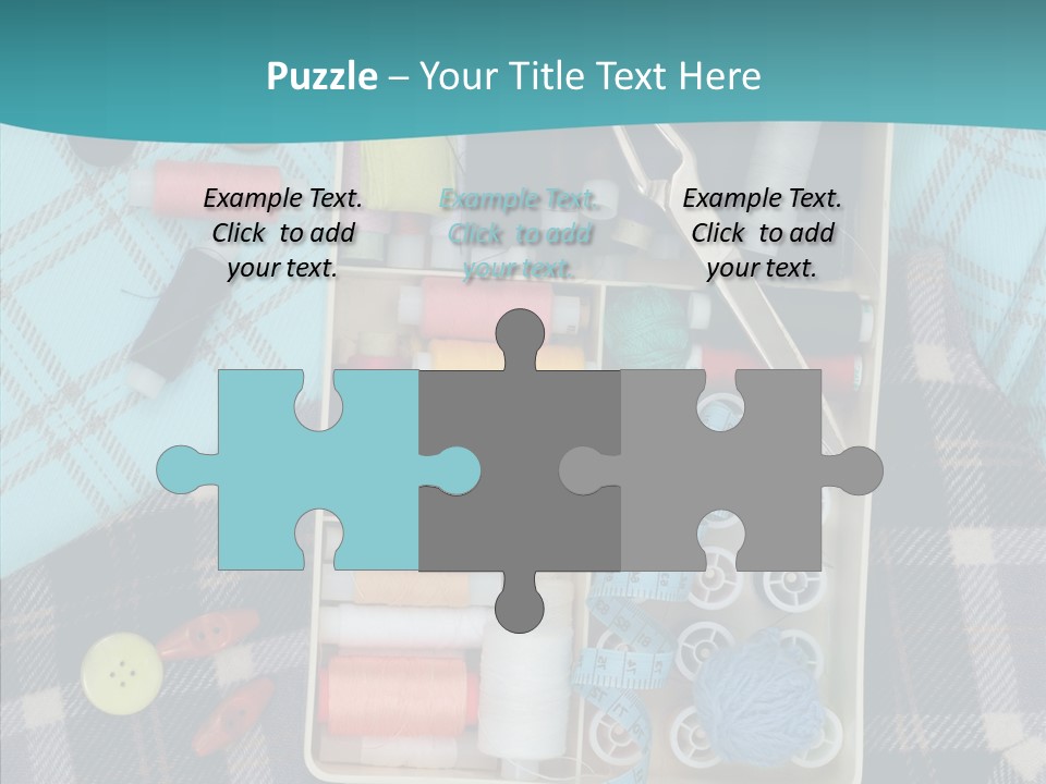 Needlework Check Plaid PowerPoint Template