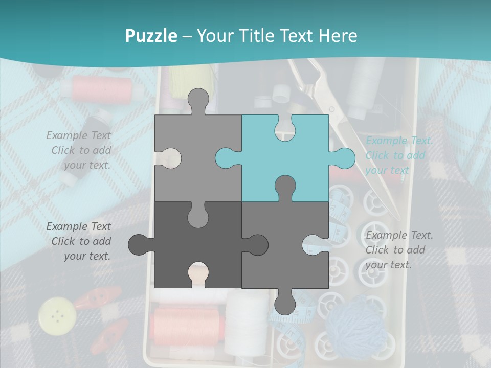 Needlework Check Plaid PowerPoint Template