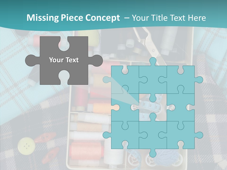 Needlework Check Plaid PowerPoint Template