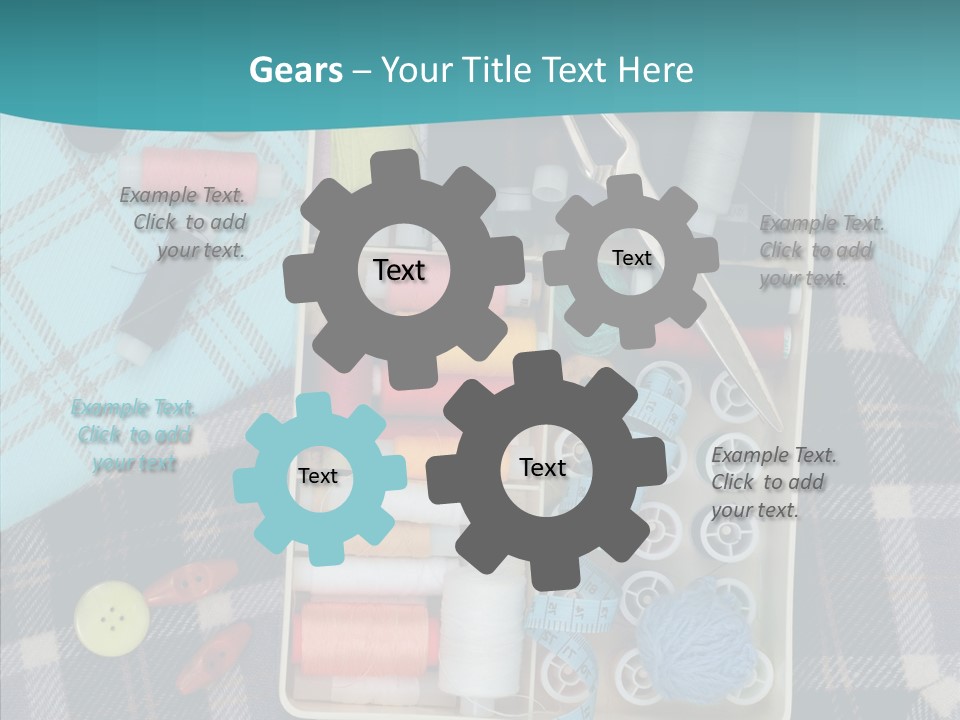 Needlework Check Plaid PowerPoint Template