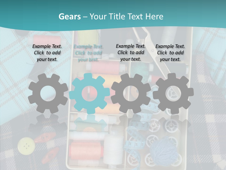 Needlework Check Plaid PowerPoint Template