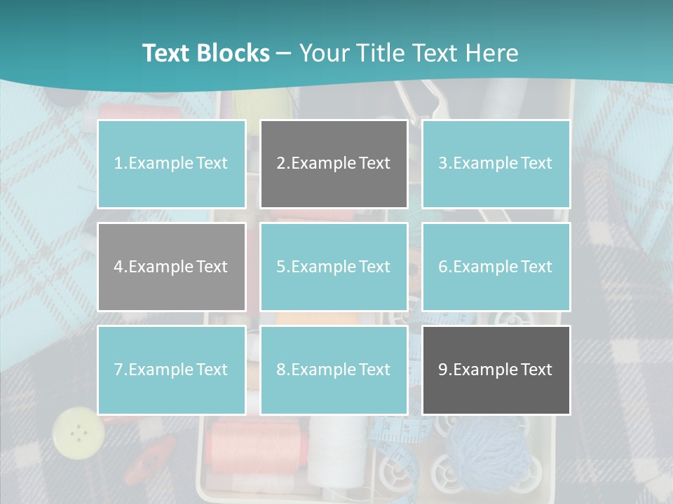 Needlework Check Plaid PowerPoint Template