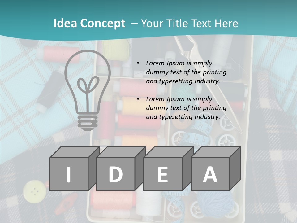 Needlework Check Plaid PowerPoint Template