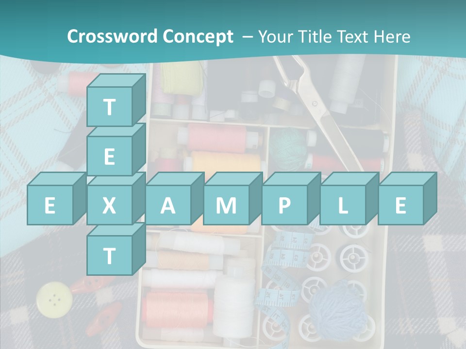 Needlework Check Plaid PowerPoint Template