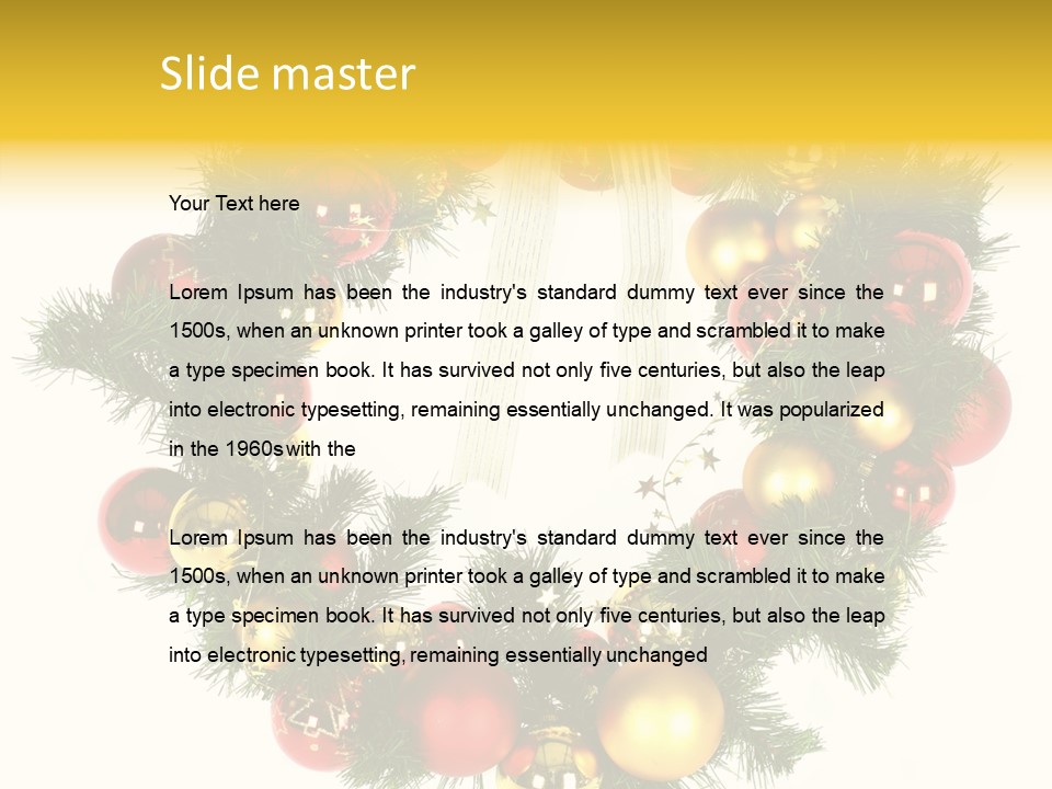 White Merry Branch PowerPoint Template