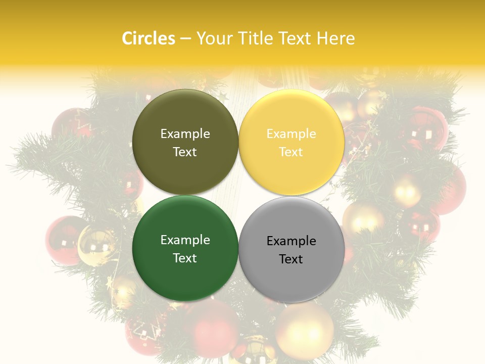 White Merry Branch PowerPoint Template