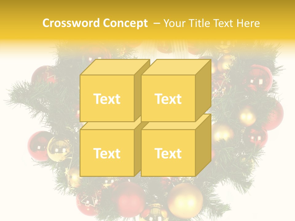 White Merry Branch PowerPoint Template