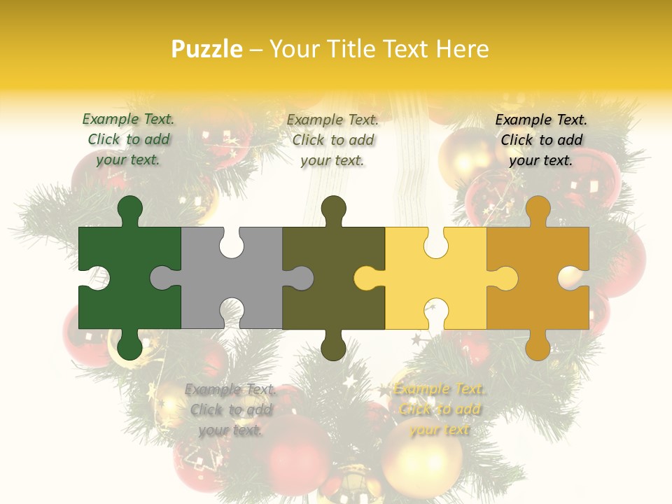 White Merry Branch PowerPoint Template