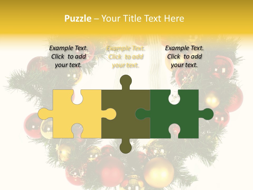 White Merry Branch PowerPoint Template