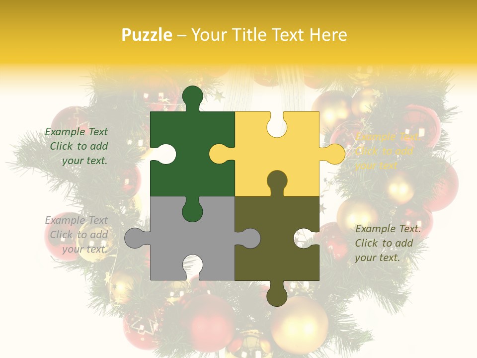 White Merry Branch PowerPoint Template