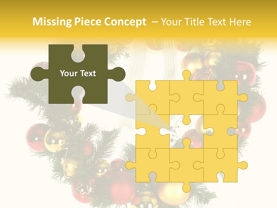 White Merry Branch PowerPoint Template